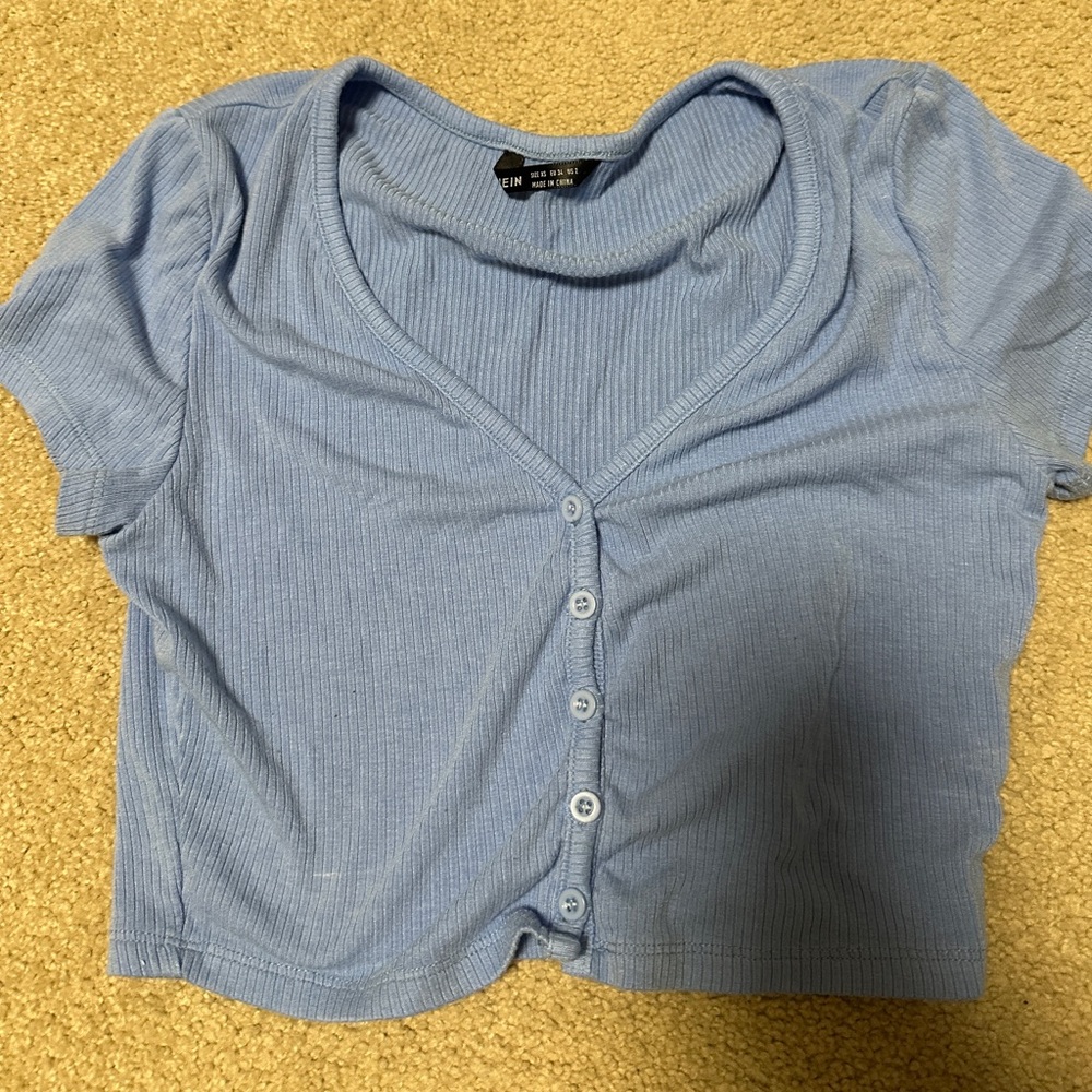 blue shein top